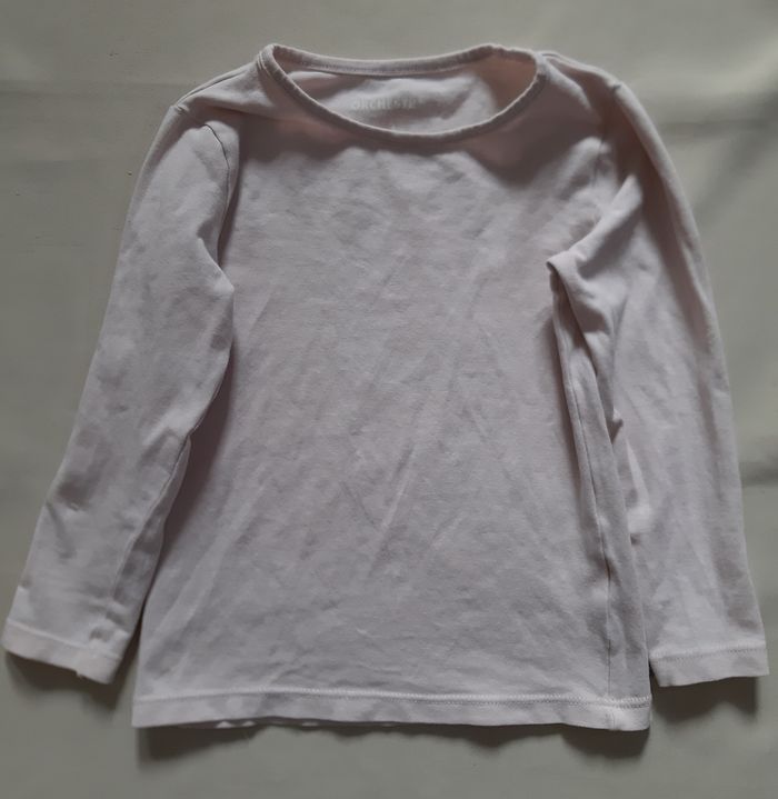 Maillot de corps manches longues rose pâle fille - Orchestra - 3 ans - photo numéro 2