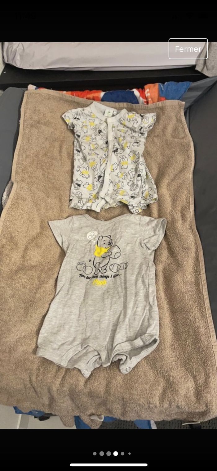 Lot de 4 bodies 3mois Disney - photo numéro 2