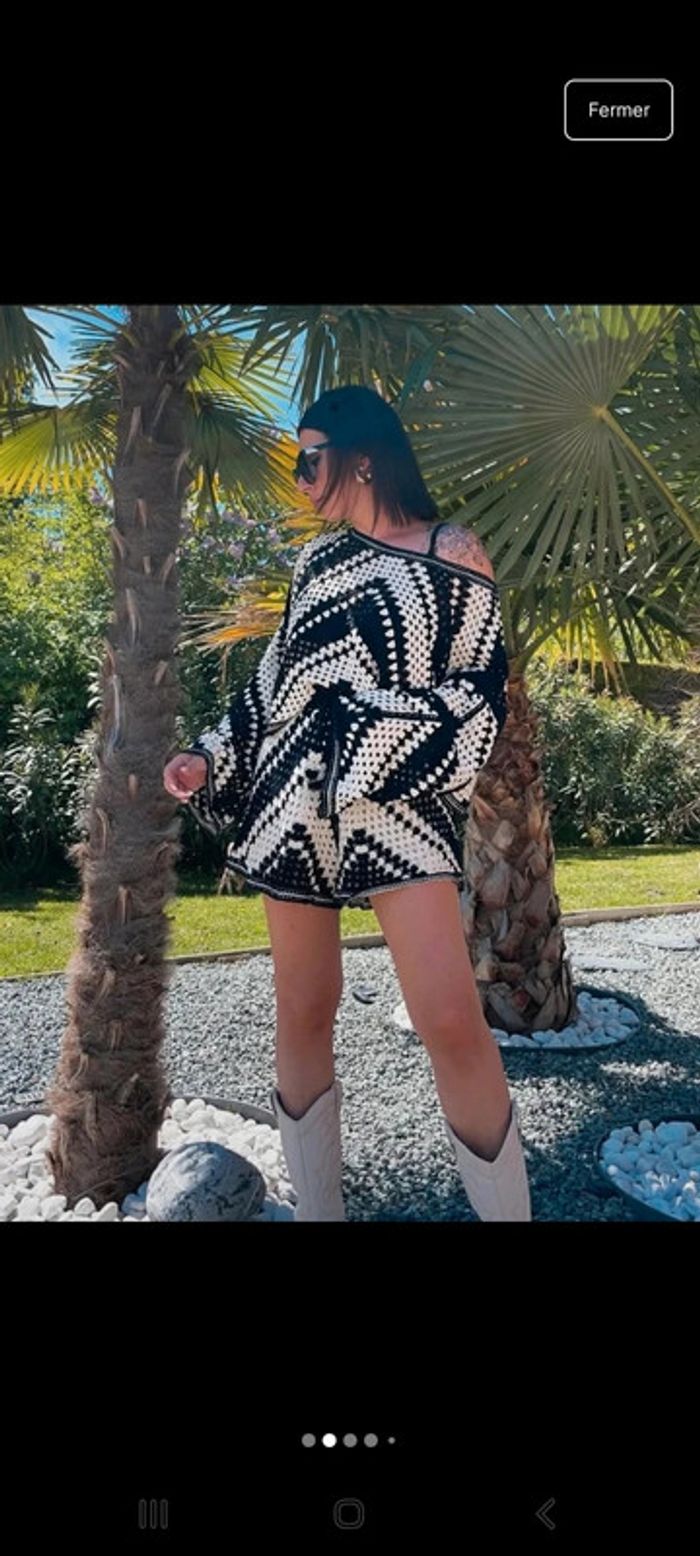 Ensemble top + short crochet taille unique - photo numéro 2