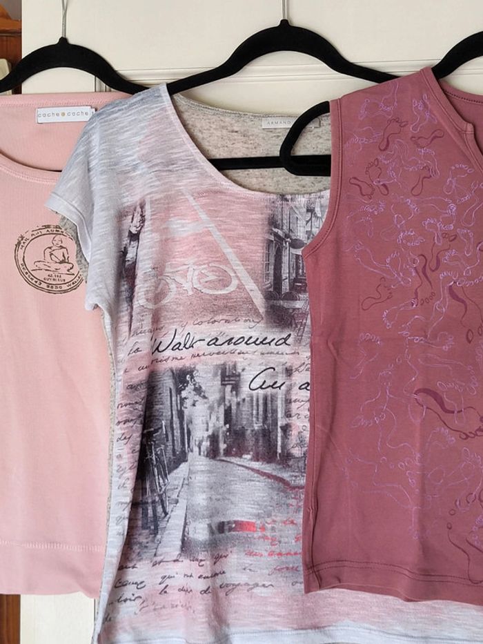 Lot de 3 t-shirt Vintage - Cache Cache et Armand Thiery - photo numéro 2