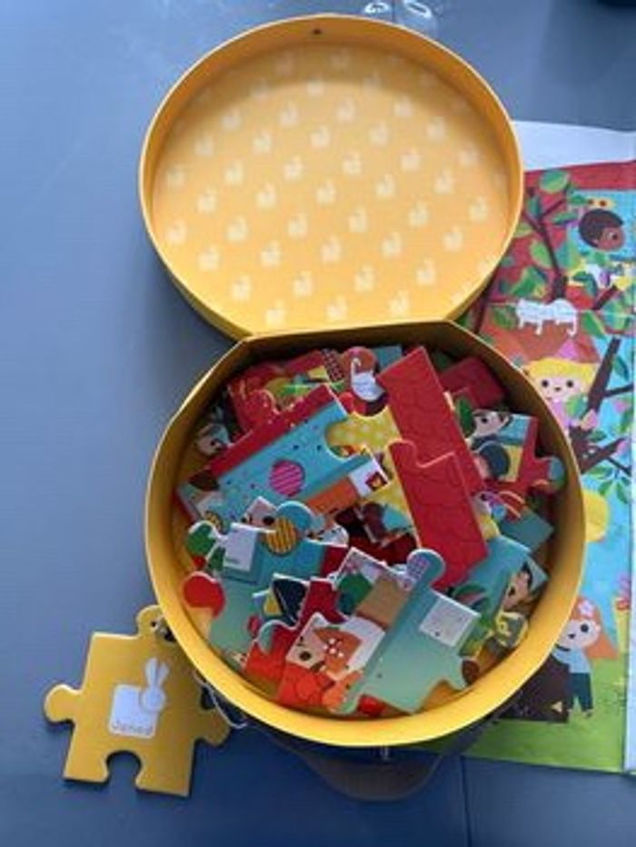 Valisette Puzzle Janod Goûter d' Anniversaire 36 Pièces, - photo numéro 6