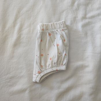 Short bébé Kiabi 3 mois blanc motifs fruits été