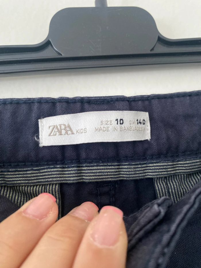 Pantalon droit bleu marine Enfant Garçons 10 ans Zara - photo numéro 5