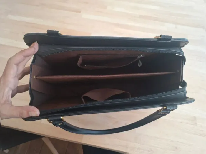 Sac à main femme gris et noir 👜 - photo numéro 3