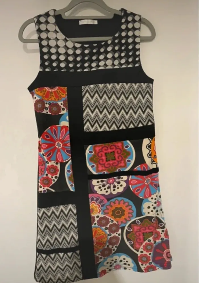 Robe patchwork colorée Promod – Taille 38