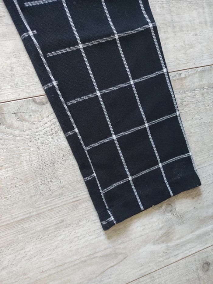 Pantalon noir à carreaux blancs taille 40 La Fée Maraboutée - photo numéro 4