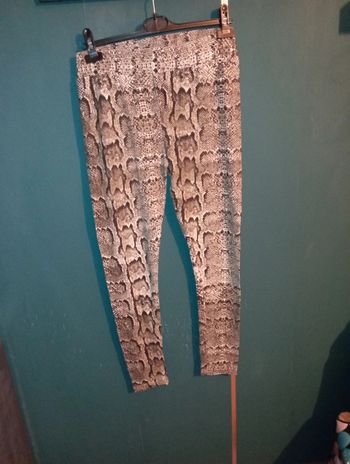 Legging motif serpent beige/gris