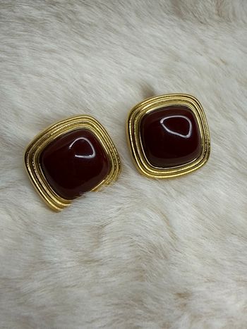 Boucles d’oreilles vintage - bordeaux 