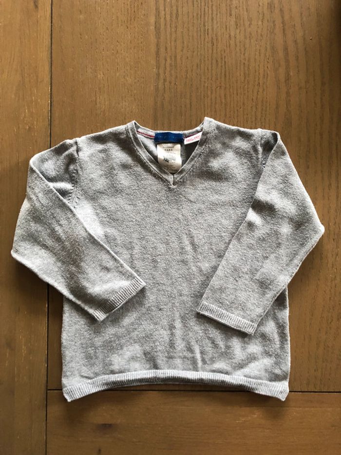 Pull gris Zara 12/18 mois