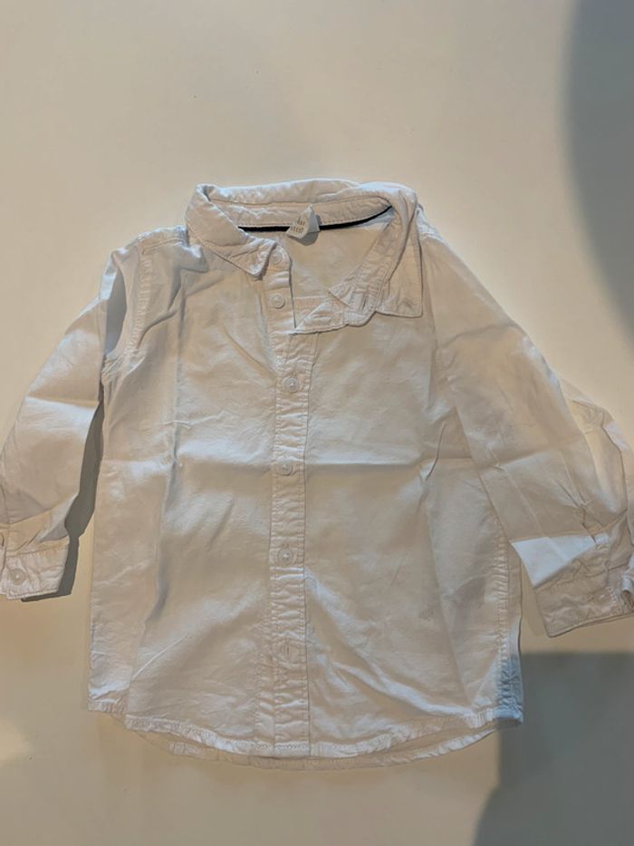 Chemise blanche H&M bébé garçon 12 18 mois