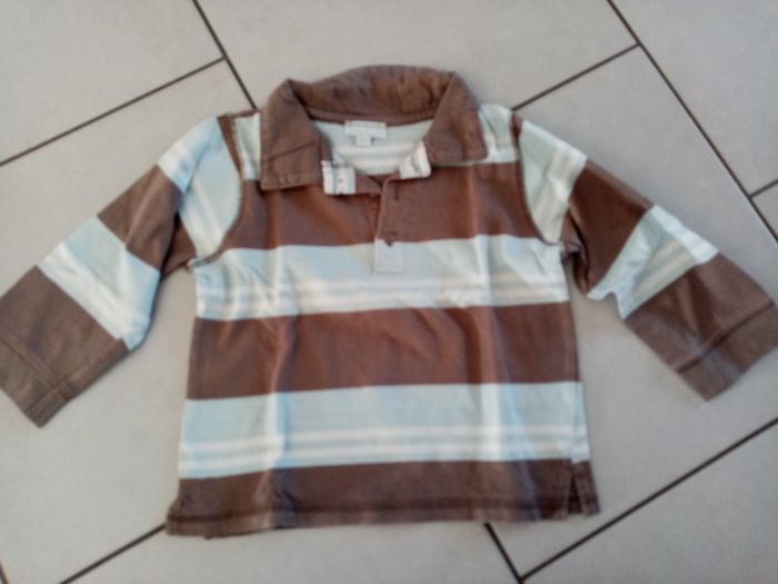 Polos rayé manches longues