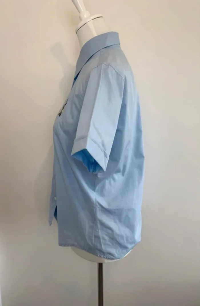 Chemise femme courtes manches Donaldson bleue taille 40 - photo numéro 5