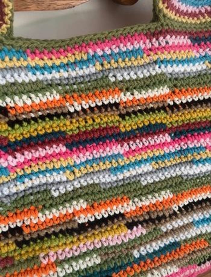 Sac fait main au crochet multicolore - photo numéro 7