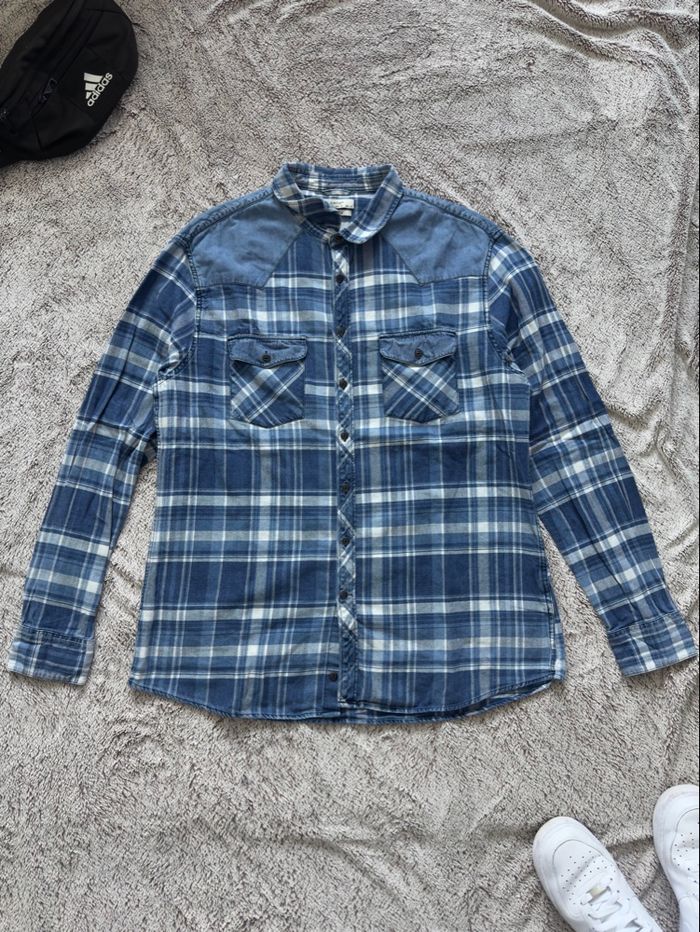 Chemise à carreaux bleu taille XXL - Celio - photo numéro 1