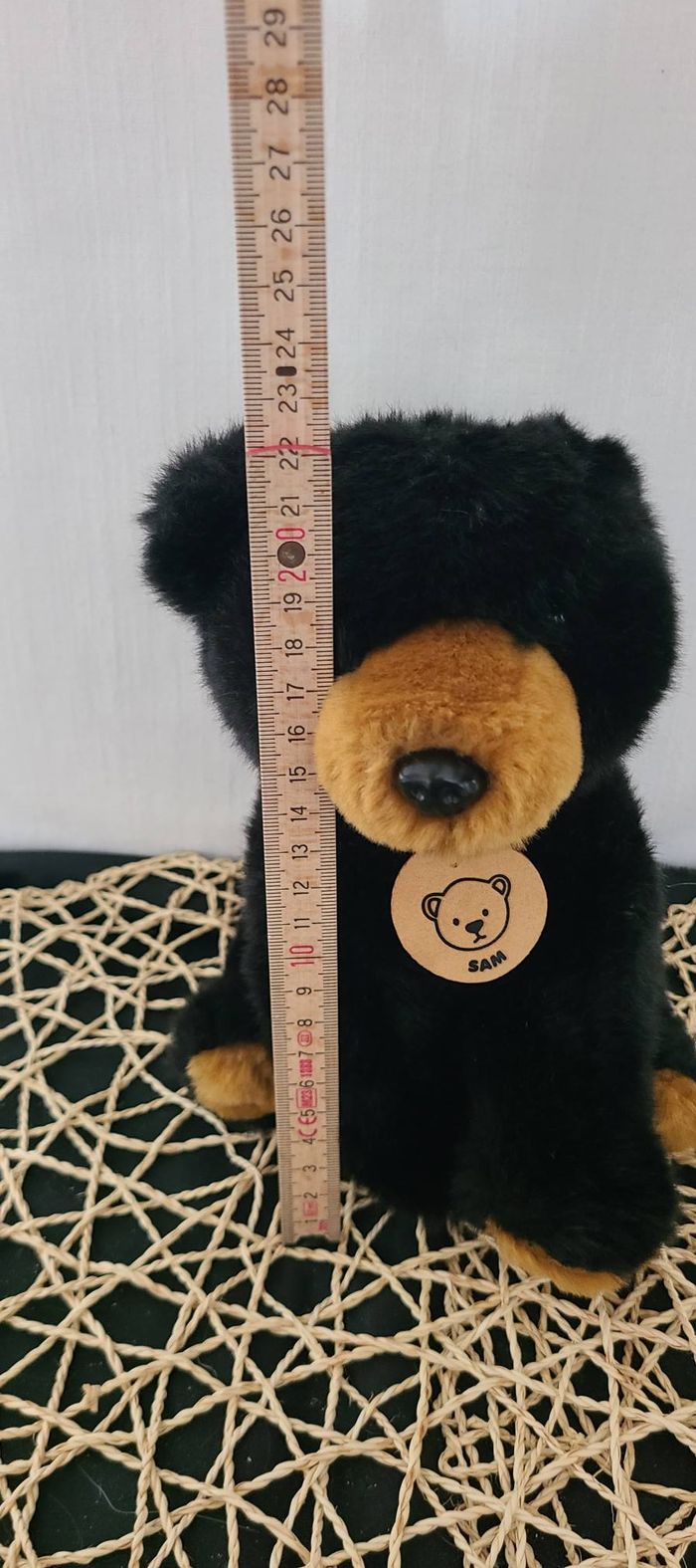 Peluche Sam ours noir 22 cm, PIA International Soft Toys - photo numéro 4