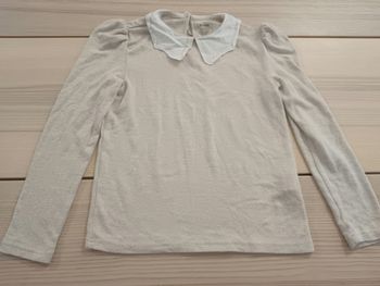 Pull beige col Claudine 10 ans