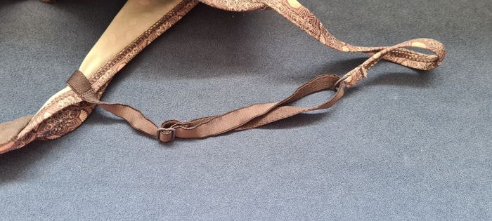 Soutien gorge coque taupe à motifs rose 95C - photo numéro 5