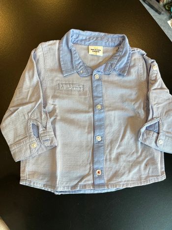 Chemise manche longue bleu