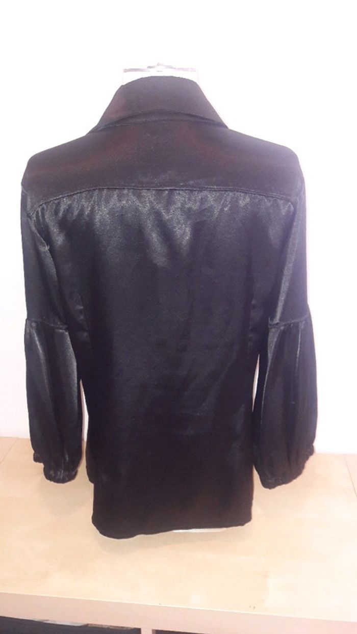 Chemise/veste effet soie noir 38/40 - photo numéro 4