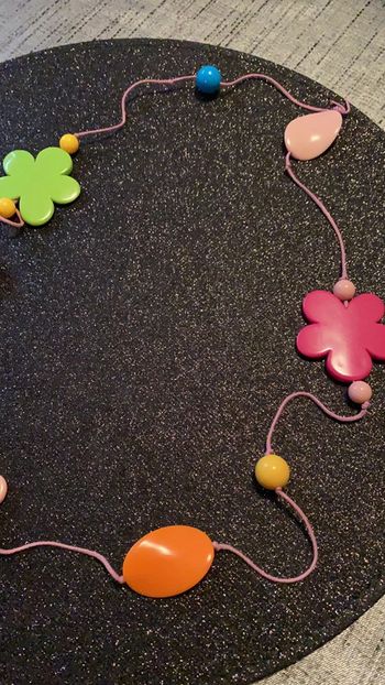 sautoir fantaisie fleurs