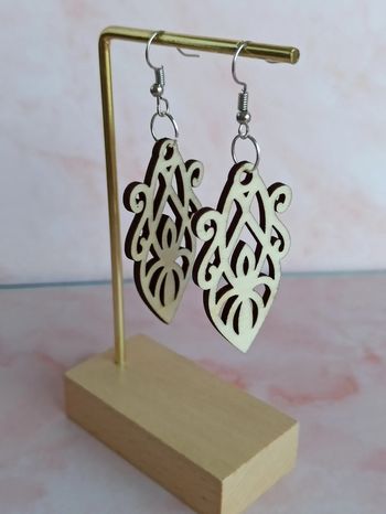Boucles d'oreilles en bois