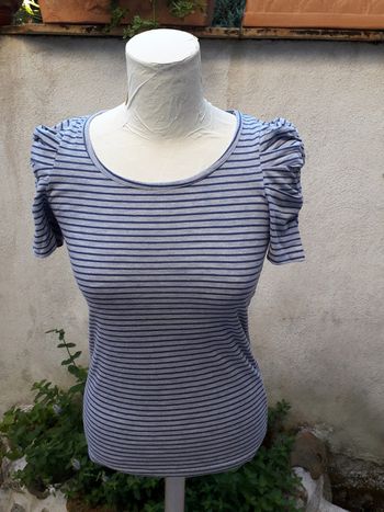 Tee-shirt marinière rayé bleu et rayé