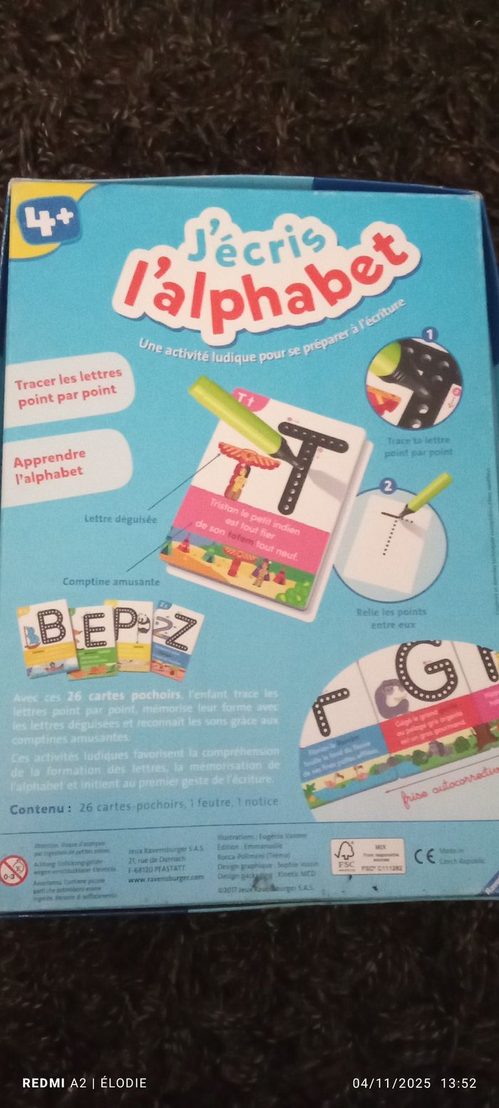 jeu j'écris l'alphabet - photo numéro 2