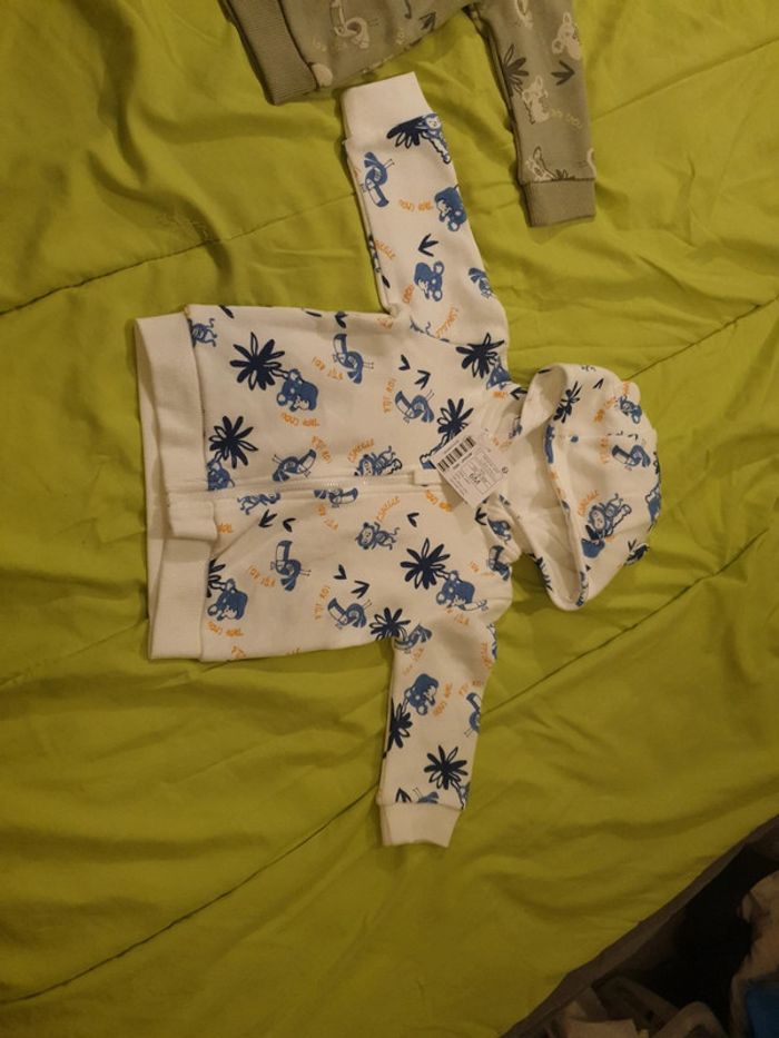 Lot de 2 gilets zippés 6 mois - photo numéro 3