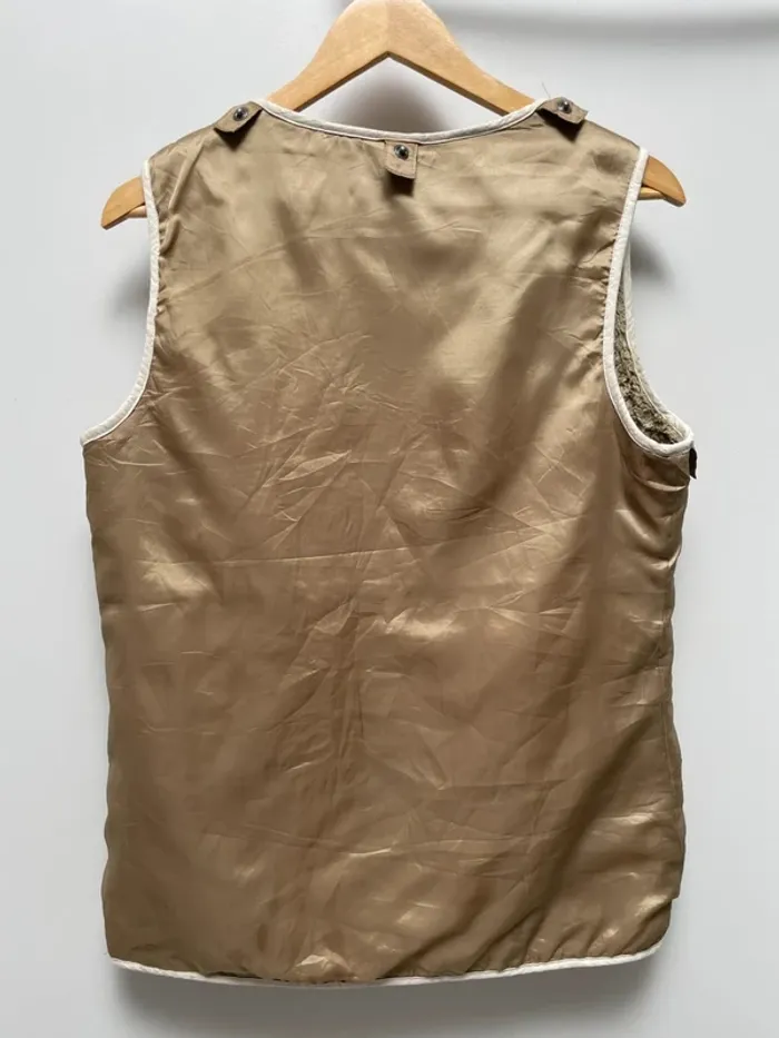 Gap Liner Vest Camel Brown Womens S - photo numéro 2