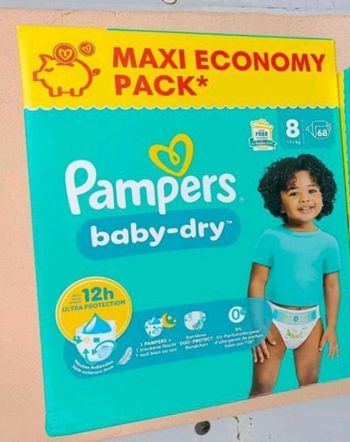 Couches Pampers Baby-Dry Taille 8