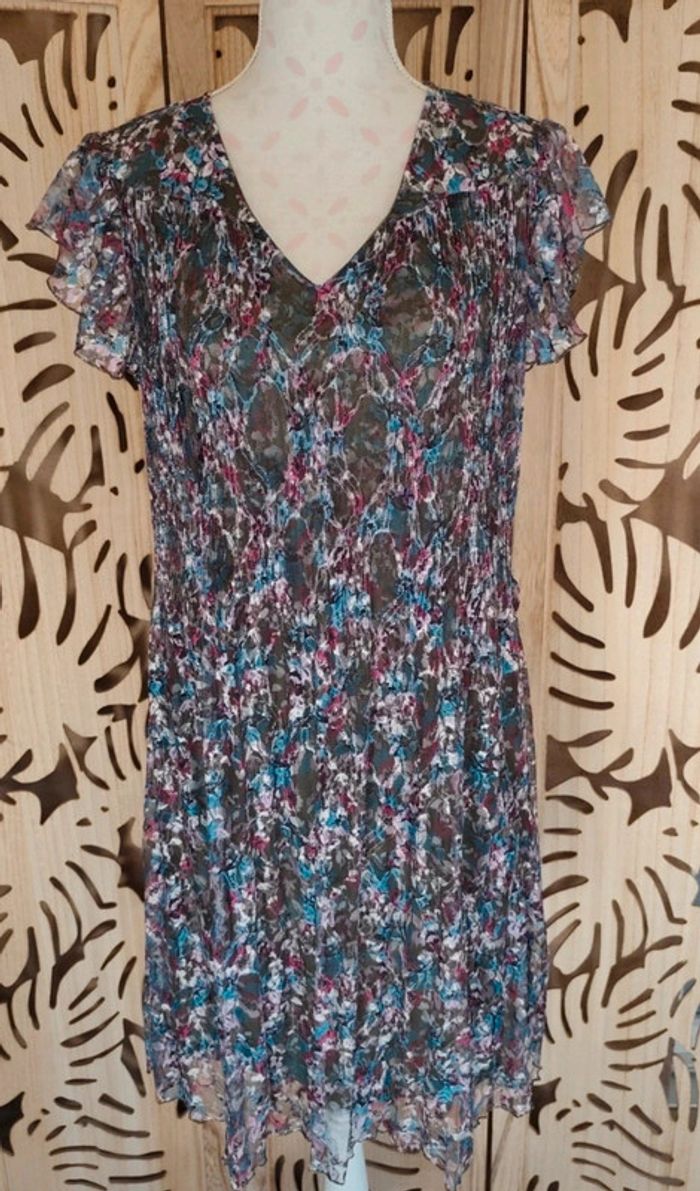 Robe vaporeuse en dentelle - Taille 40 - Effet plissé Riu
