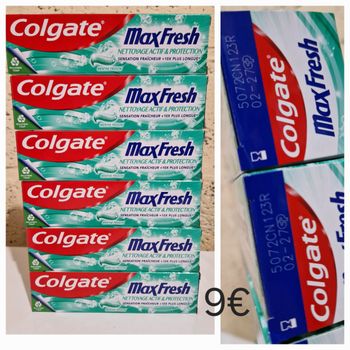 Lot de 6 dentifrice colgate maxfresh menthe frisson 