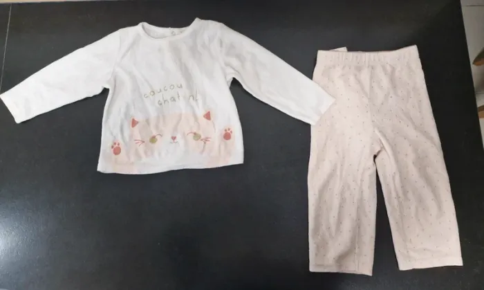 Lot de 5 pyjamas fille 2 pièces et 5 bodies manches longue TA0 - 24 mois - photo numéro 7