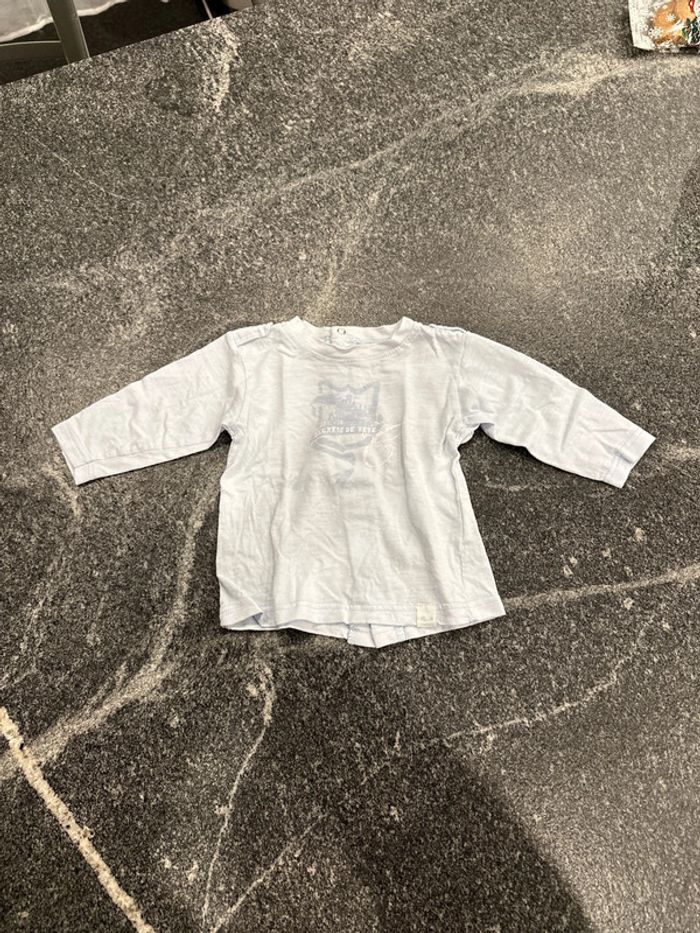 Lot de 4 t-shirts manches longues bébé garçon 3 mois bon état - photo numéro 3