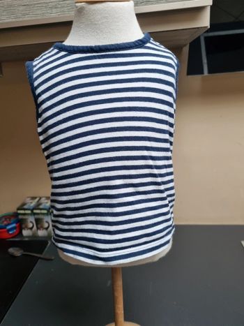 T-shirt ligne bleu et blanc