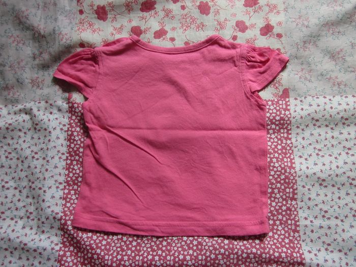 T-Shirt manches courtes rose 9 mois - photo numéro 2