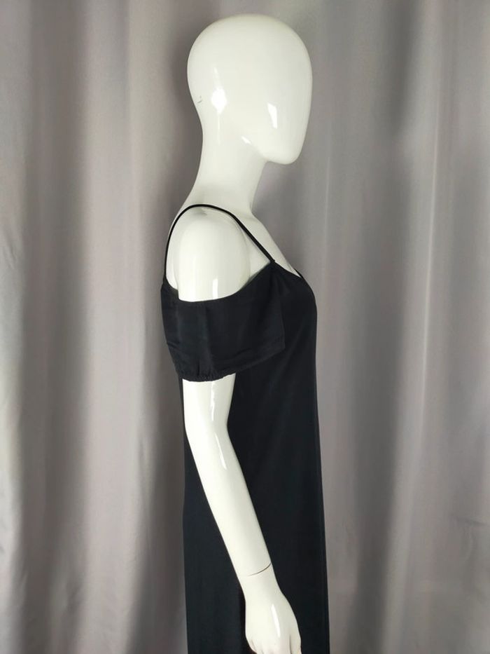 Robe longue noire à bretelles – Made in Italy – Taille 36 - photo numéro 5