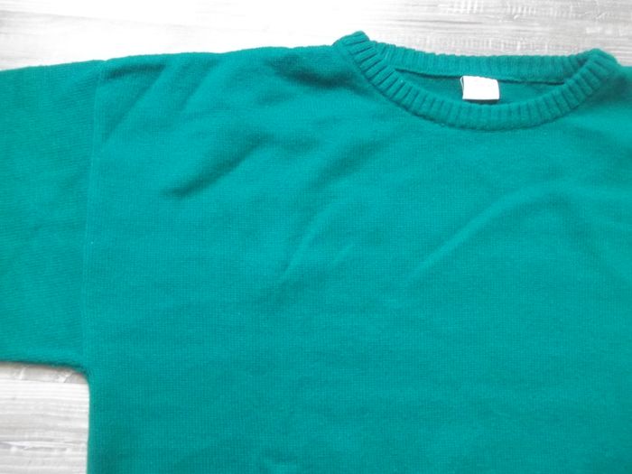 Pull col rond vert sapin 96/100 - photo numéro 2