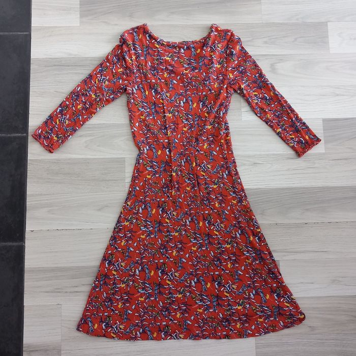 Robe imprimée mi-longue a manches longues taille S - photo numéro 5