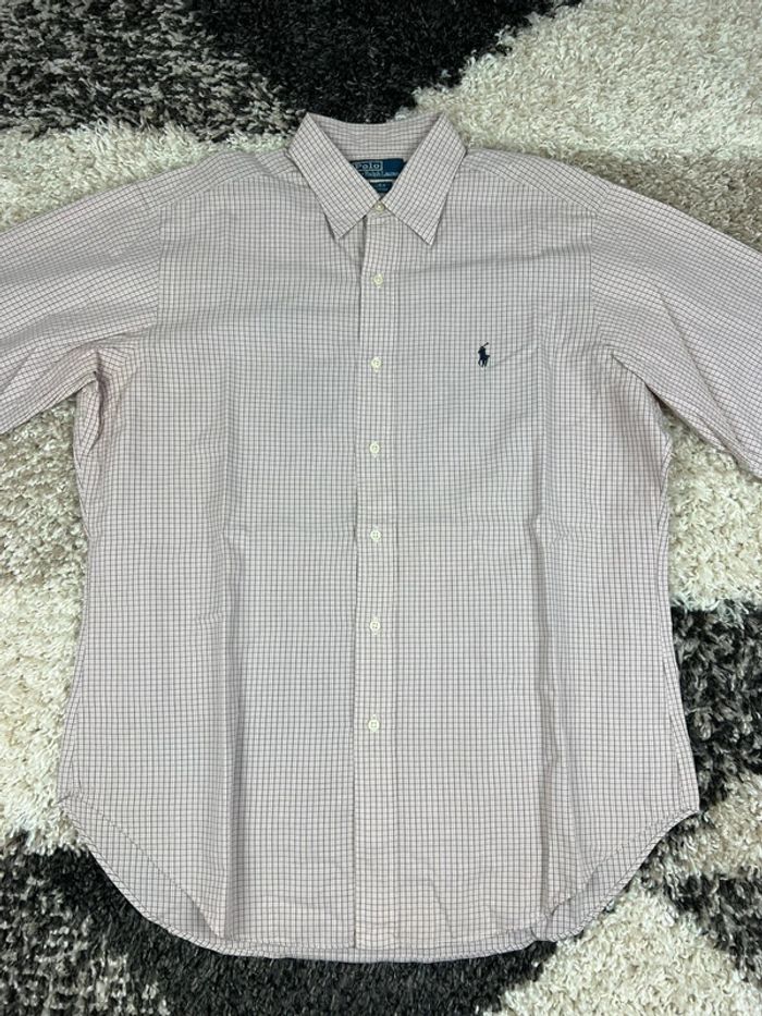 Chemise Ralph Lauren a carreaux marron et blanc taille L style old money - photo numéro 2