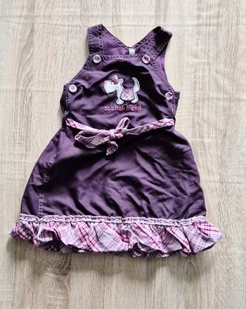 Robe chasuble prune Scottish Friend - 23 mois