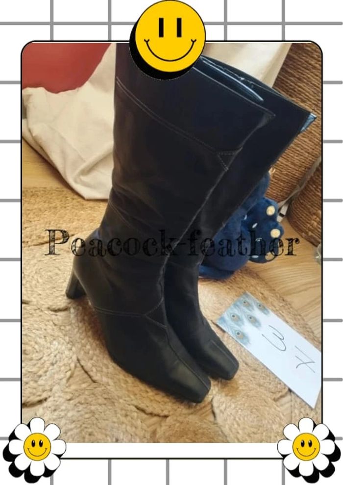 Bottes noires talons 37 - photo numéro 12