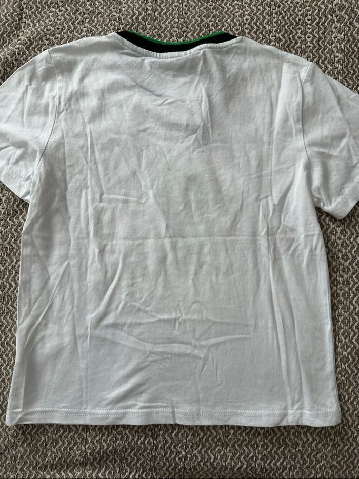 T-shirt minecraft taille 10 ans blanc /vert neuf avec étiquette - photo numéro 2