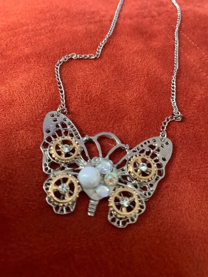 Collier papillon engrenage - photo numéro 3