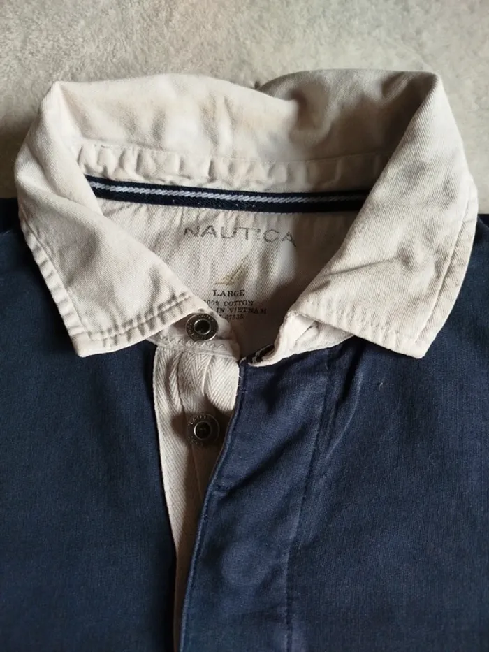 Polo manches longues vintage Nautica taille L - photo numéro 6