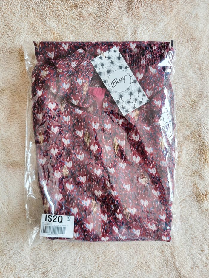 Robe courte d'été bordeaux femme – Betty London - Taille M - photo numéro 4