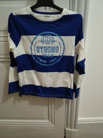 Tee-shirt Kiabi bleu et blanc