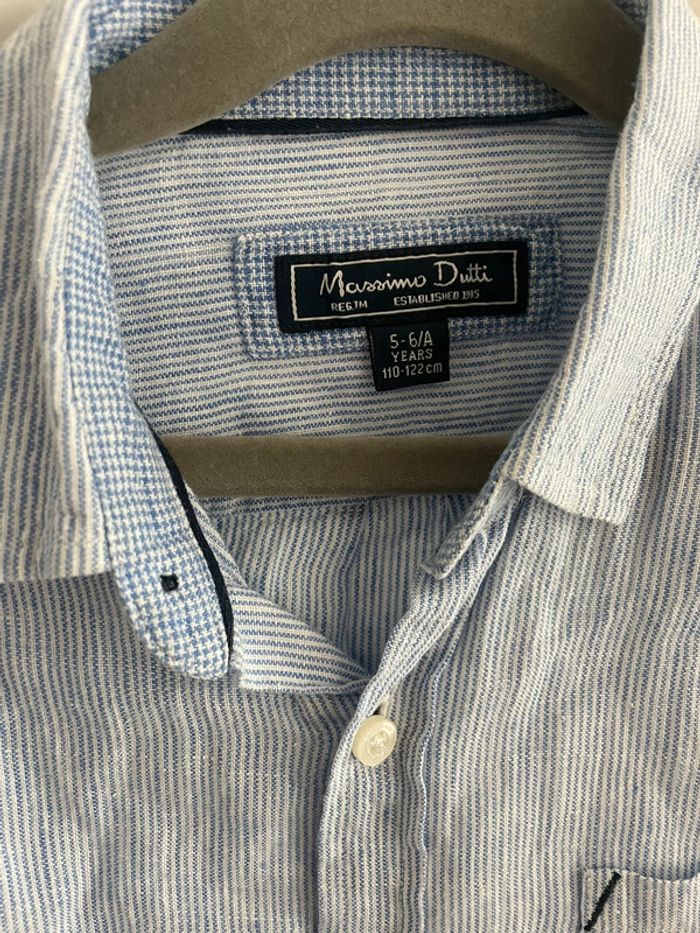 Chemise en lin Massimo Dutti - 5-6 ans - photo numéro 3