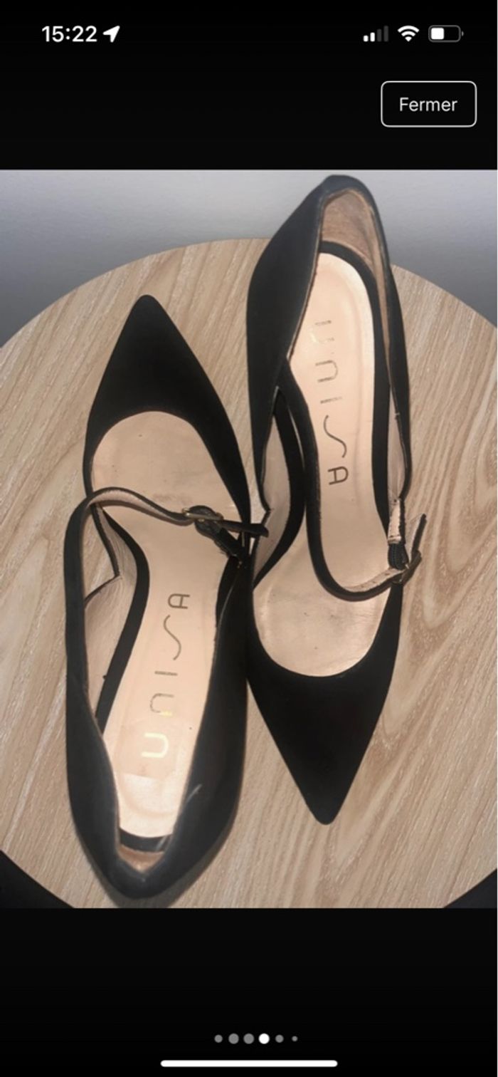 Escarpin en daim Unisa noir - photo numéro 2