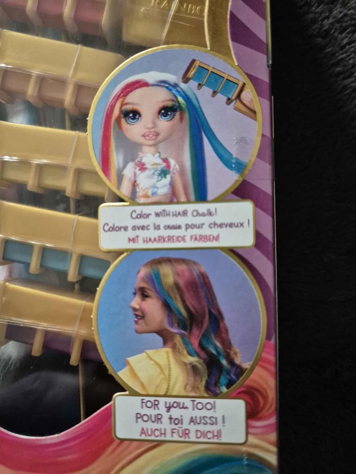 Rainbow High Hair Chalk & Style Poupée - Amaya - Poupée Arc-en-Ciel 28 cm, Craie à Cheveux Lavable - photo numéro 3